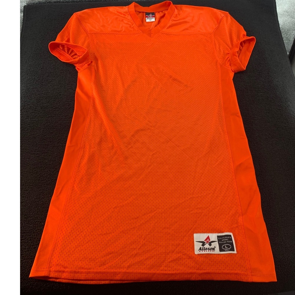 Alleson Athletic Orange‎ Mesh V-Neck Jersey Shirt Men's Large